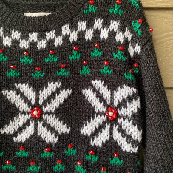 Adell Barre Ugly Christmas Sweater Black Acrylic Pullover, 80s - Picture 11 of 13